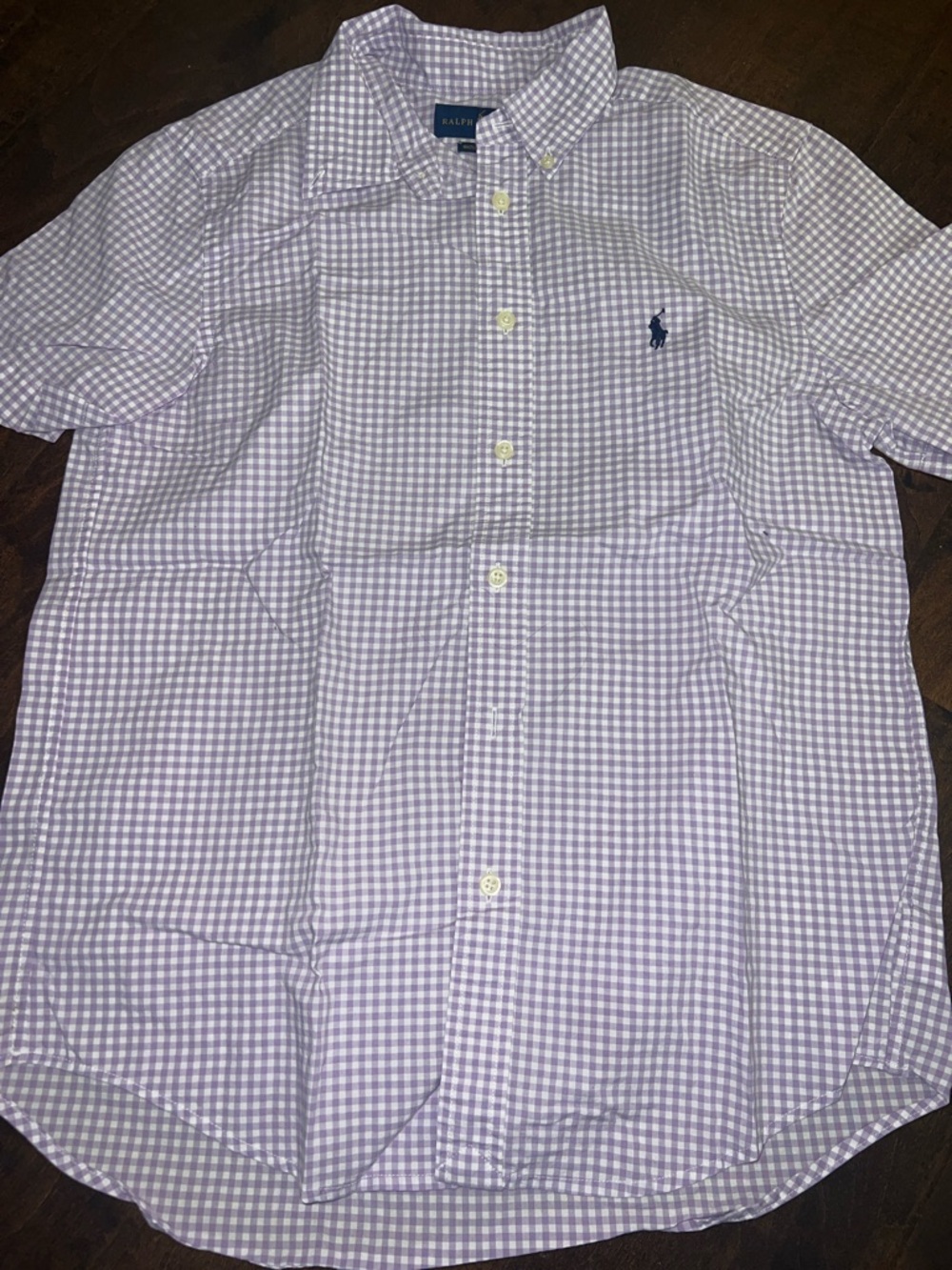Ralph Lauren Kids Lavender Gingham Button-Down Shirt